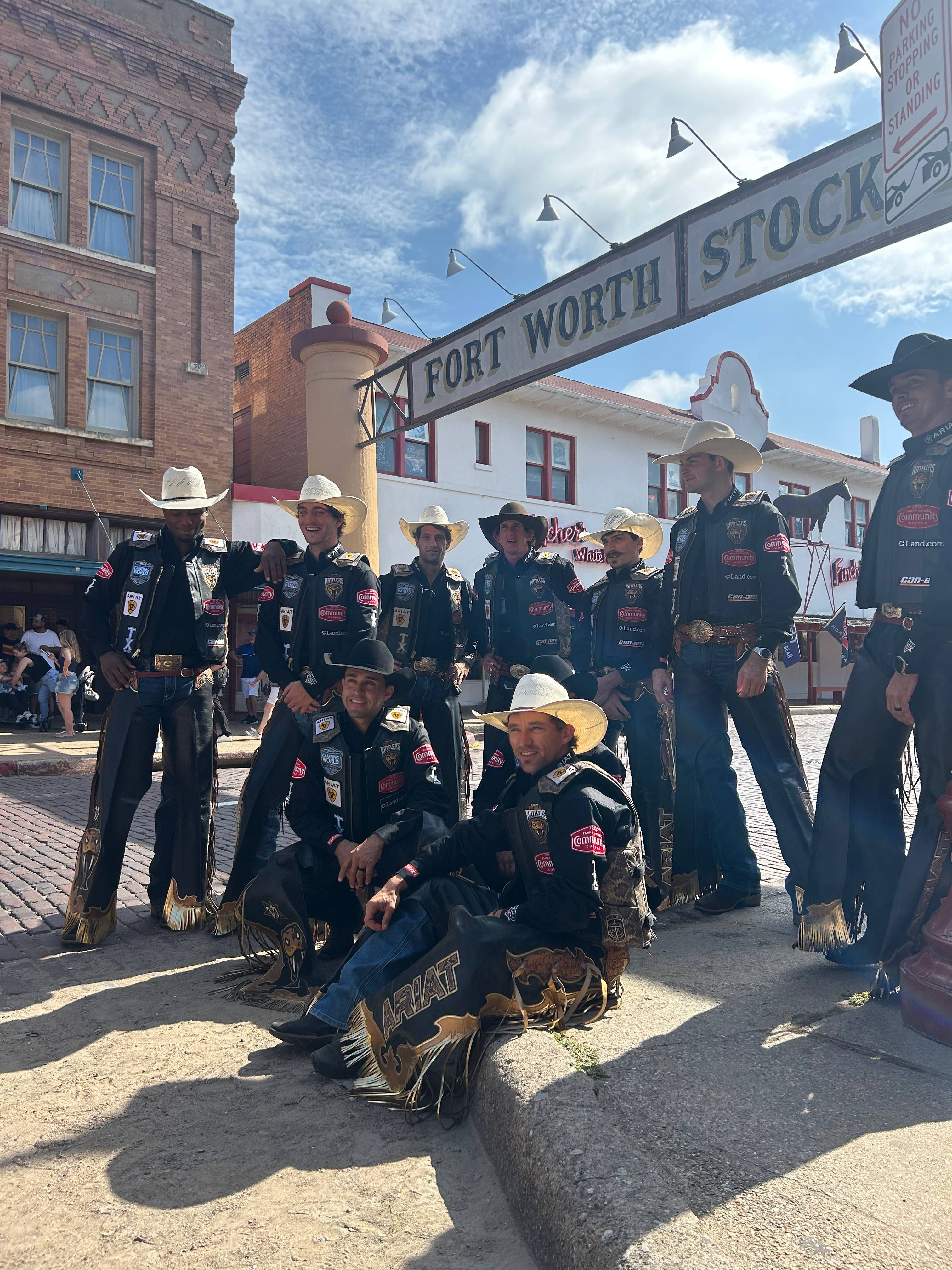 The Texas Rattlers team at the Fort Worth Stockyards