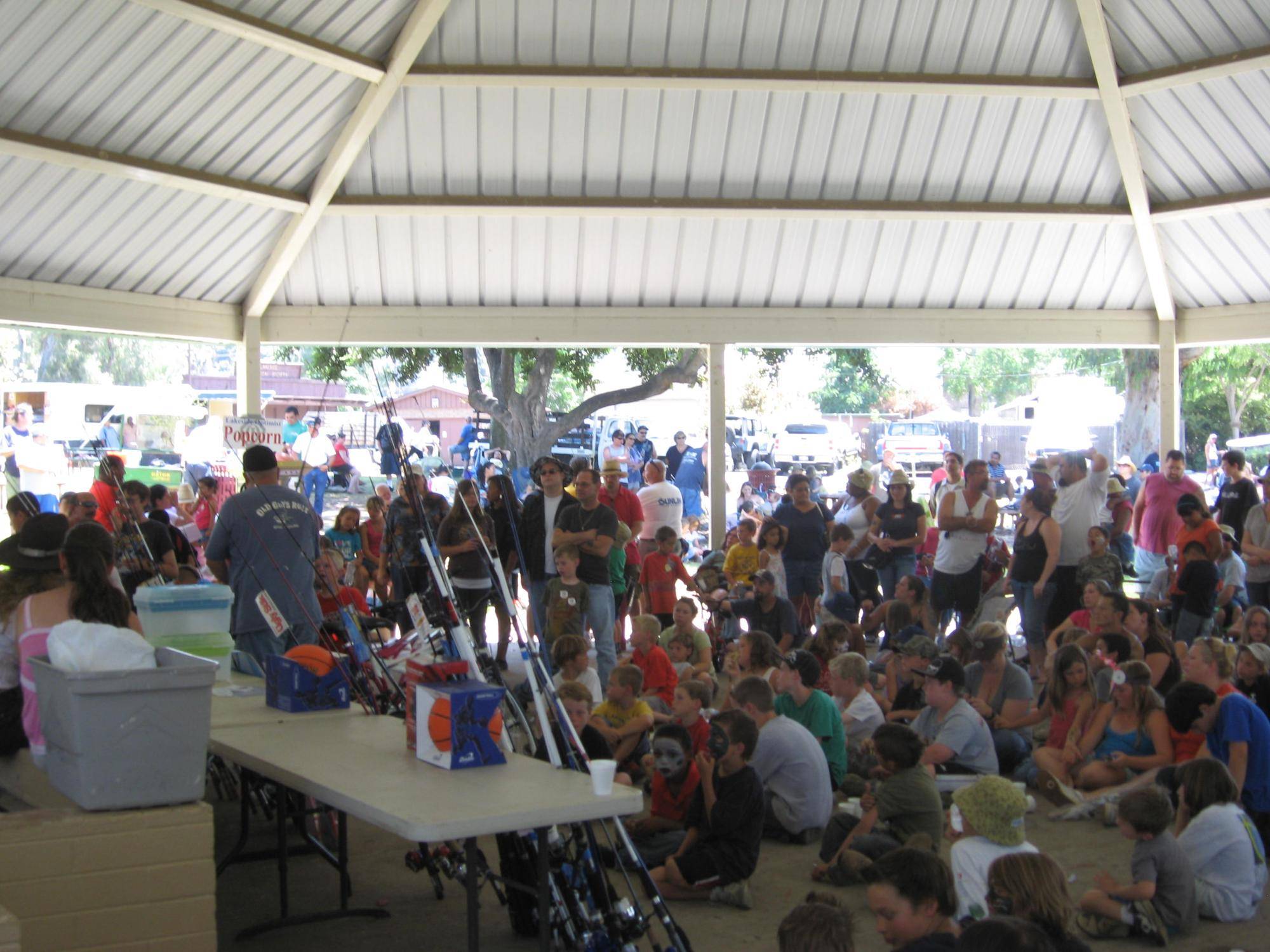 Lakeside Optimist Club event under the pavilion